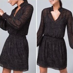 NWOT WHITE HOUSE BLACK MARKET Soft Dot Blouson Dress XS